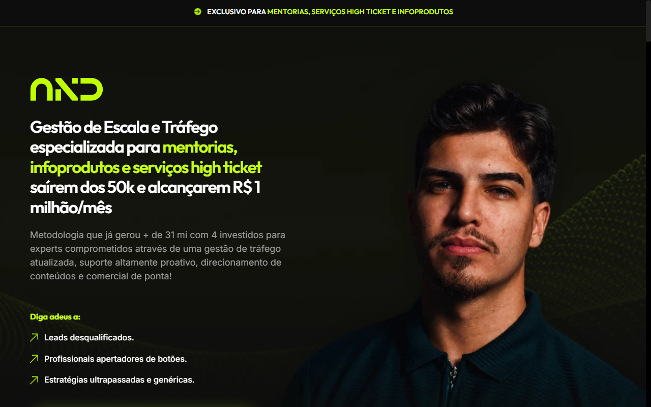 Preview do site Agência AND • Growth & Tráfego